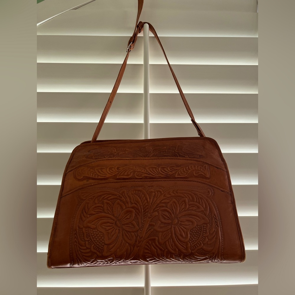 Vintage Avelar Genuine Leather Handbag Purse Made in Mexico